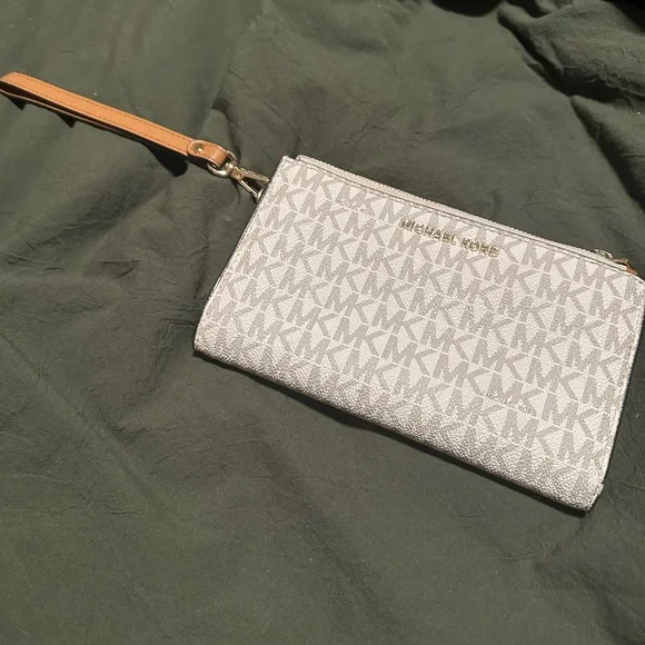 Adele Logo Smartphone Wallet in VANILLA/ACORN | Michael Kors  Michael Kors Adele Logo Smartphone Wallet, color vanilla main image 1